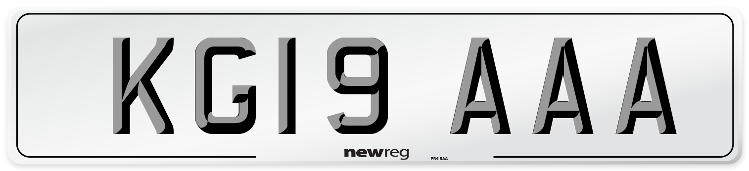 KG19 AAA Number Plate from New Reg